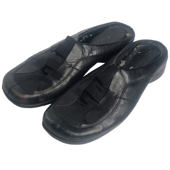 Nine West Renny Womens's Leather Square Toe Mules Slides - Picture 1 of 12